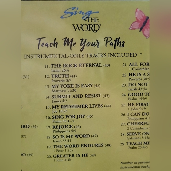 Sing the Word! Teach Me Your Paths Sonlight Homeschool CD NWT - Picture 3 of 6